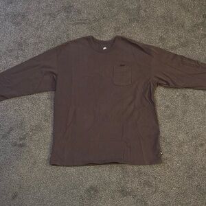 Nike Men's Long Sleeve Pocket Shirt - Dark Brown